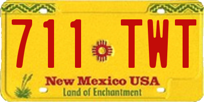 NM license plate 711TWT