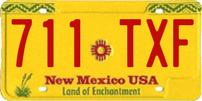 NM license plate 711TXF