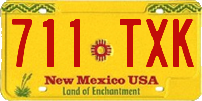 NM license plate 711TXK