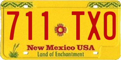 NM license plate 711TXO