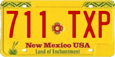 NM license plate 711TXP