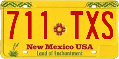 NM license plate 711TXS