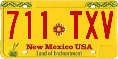 NM license plate 711TXV