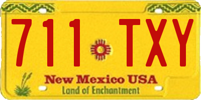 NM license plate 711TXY