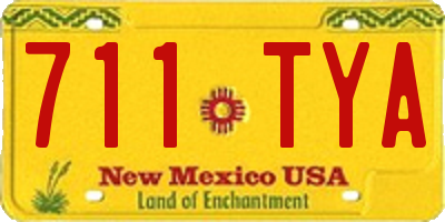 NM license plate 711TYA