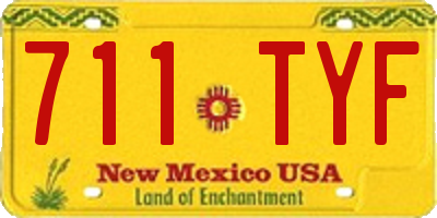 NM license plate 711TYF