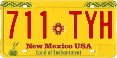 NM license plate 711TYH