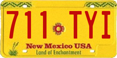 NM license plate 711TYI