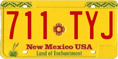 NM license plate 711TYJ