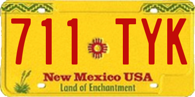 NM license plate 711TYK