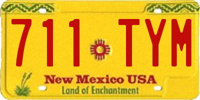 NM license plate 711TYM