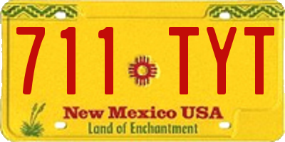 NM license plate 711TYT