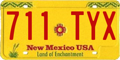 NM license plate 711TYX