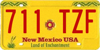 NM license plate 711TZF