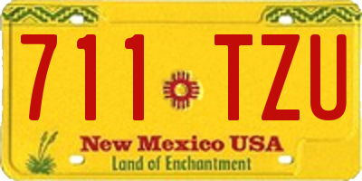 NM license plate 711TZU