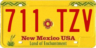 NM license plate 711TZV