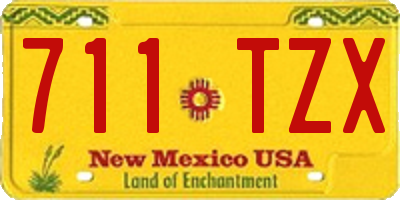 NM license plate 711TZX