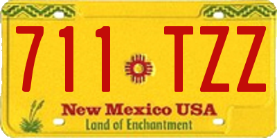 NM license plate 711TZZ