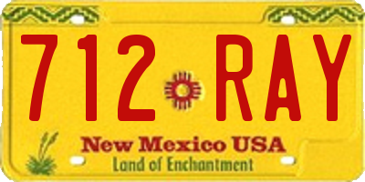 NM license plate 712RAY