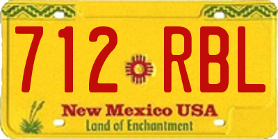 NM license plate 712RBL