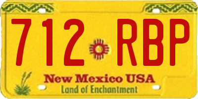 NM license plate 712RBP