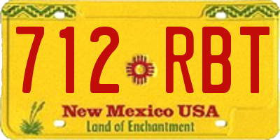 NM license plate 712RBT