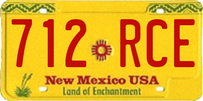 NM license plate 712RCE
