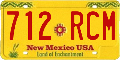NM license plate 712RCM