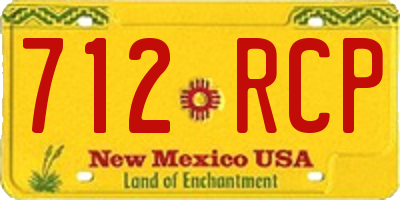 NM license plate 712RCP
