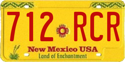 NM license plate 712RCR
