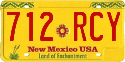 NM license plate 712RCY