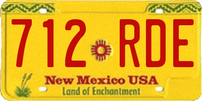 NM license plate 712RDE