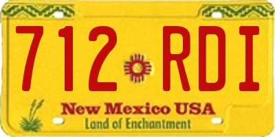 NM license plate 712RDI