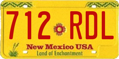 NM license plate 712RDL