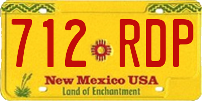 NM license plate 712RDP