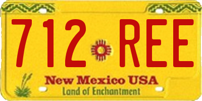 NM license plate 712REE