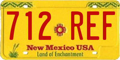 NM license plate 712REF