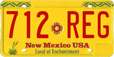 NM license plate 712REG