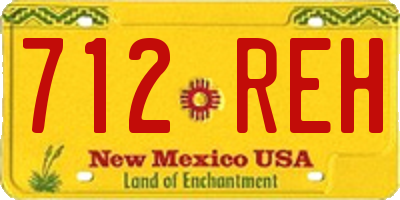 NM license plate 712REH