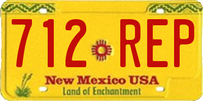 NM license plate 712REP