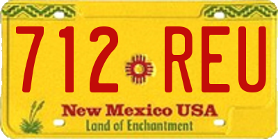 NM license plate 712REU