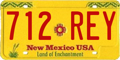 NM license plate 712REY