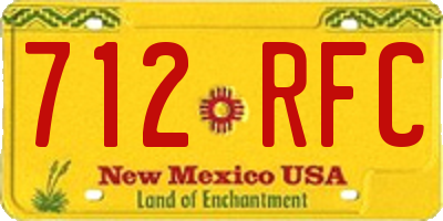 NM license plate 712RFC