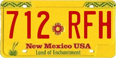 NM license plate 712RFH