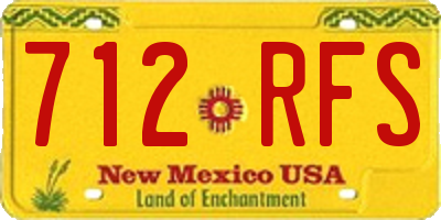 NM license plate 712RFS