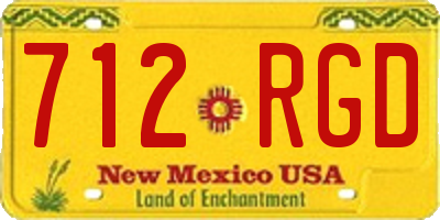 NM license plate 712RGD