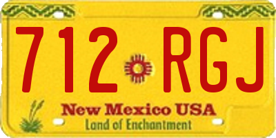 NM license plate 712RGJ