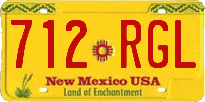 NM license plate 712RGL