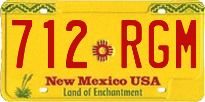 NM license plate 712RGM