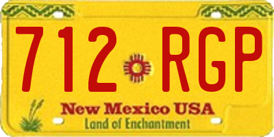 NM license plate 712RGP